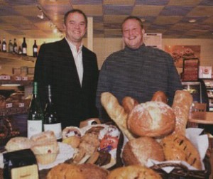 Bryan Suh at left in suitChef John ranyan at right