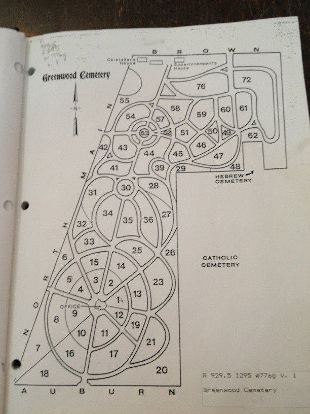 Greenwood Cemetery Map RPL s Local History