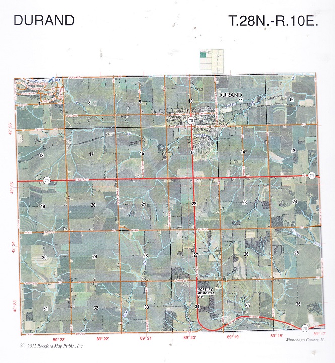 Durand Township Plat Map and Aerial Map, 2012 RPL's Local History