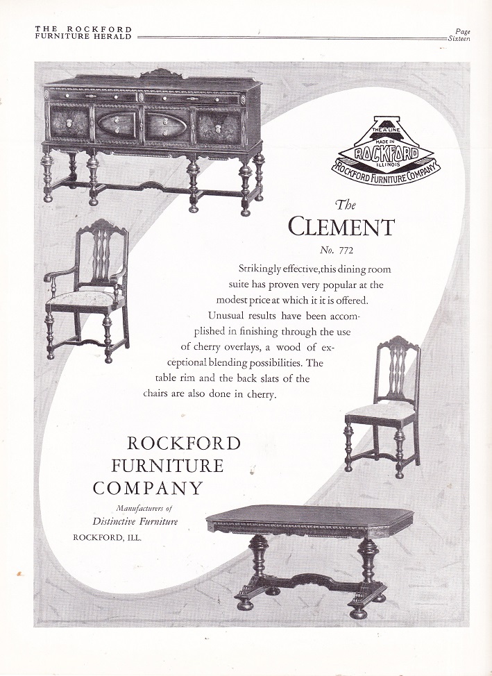 Rockford Furniture Co., ad – Oct 1926 – RPL's Local History