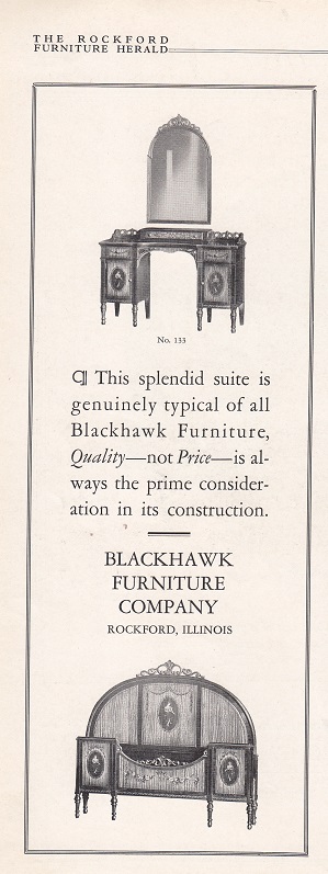 Blackhawk Furniture Co., ad – November 1927, No. 133 – RPL's Local History