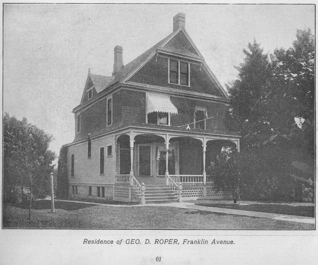 Residence of Geo. D. Roper Franklin Ave RPL's Local History